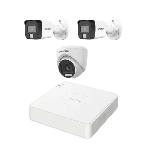 HIKVISION 3 unit 1080P night vision security cc camera Package