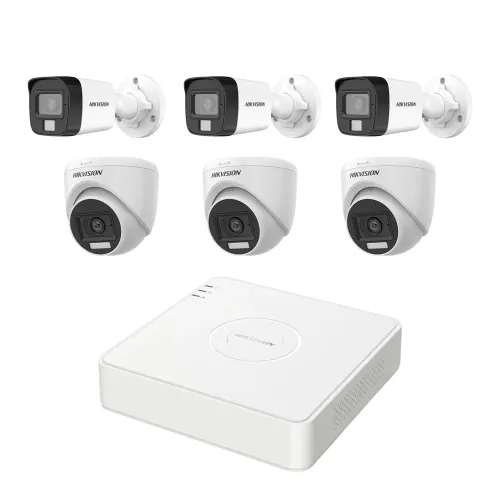 HIKVISION 6 unit 1080P night vision security cc camera Package