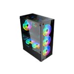APTECH AP-8307B ARGB GAMING CASE (BLACK) - Image 3