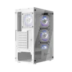 Revenger SHOCKWAVE Mid Tower ATX RGB Gaming Case White - Image 2